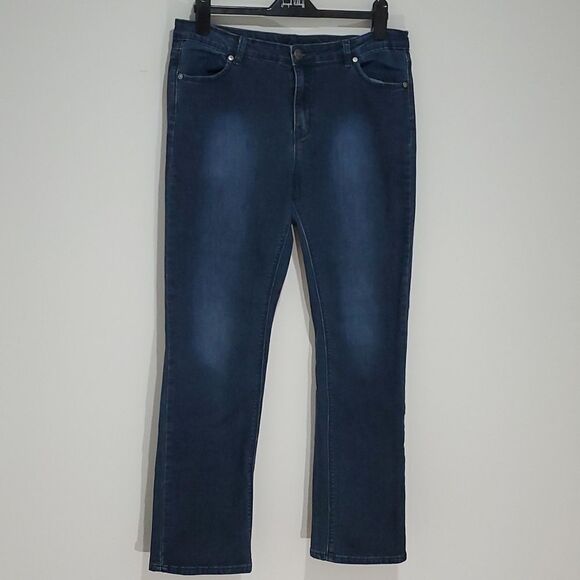 BUFFALO Misha 32x31 dark wash size 14 mid rise straight leg jeans - Picture 1 of 8